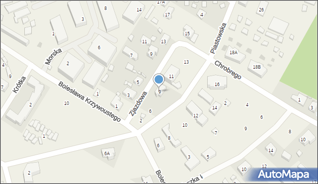 Rewal, Piastowska, 9, mapa Rewal