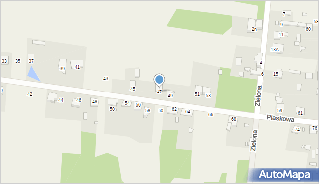 Rokitno Szlacheckie, Piaskowa, 47, mapa Rokitno Szlacheckie