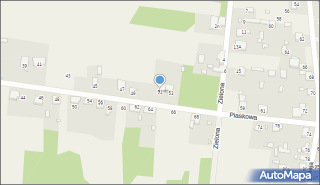 Rokitno Szlacheckie, Piaskowa, 51, mapa Rokitno Szlacheckie
