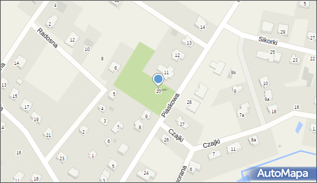 Rokocin, Piaskowa, 10, mapa Rokocin