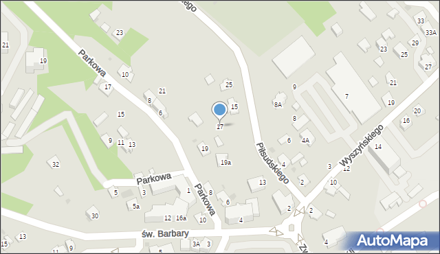 Ropczyce, Piłsudskiego Józefa, marsz., 17, mapa Ropczyce