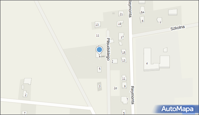 Rościszewo, Piłsudskiego Józefa, marsz., 7, mapa Rościszewo