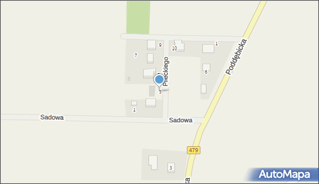 Rossoszyca, Pileckiego Witolda, rtm., 3, mapa Rossoszyca