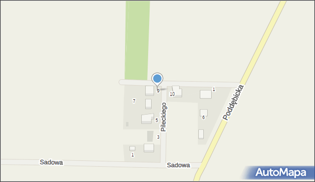 Rossoszyca, Pileckiego Witolda, rtm., 9, mapa Rossoszyca