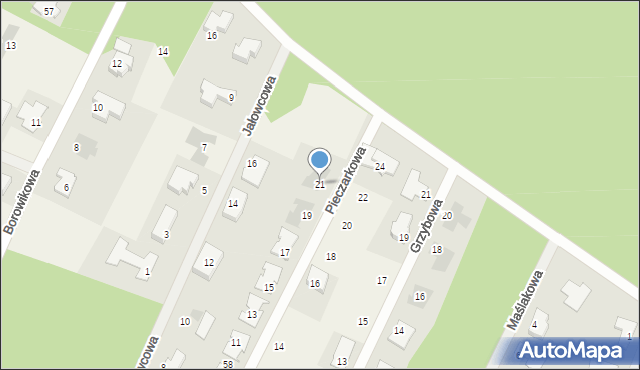 Rozgarty, Pieczarkowa, 21, mapa Rozgarty