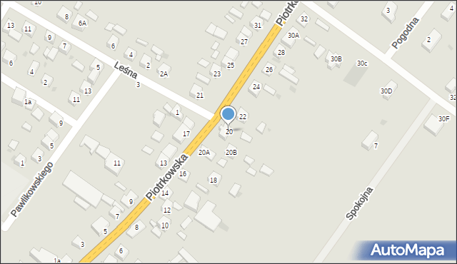 Rozprza, Piotrkowska, 20, mapa Rozprza