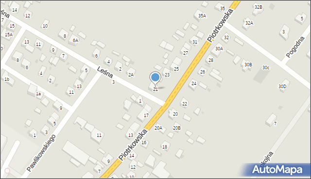 Rozprza, Piotrkowska, 21, mapa Rozprza