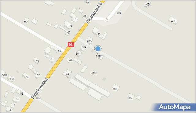 Rozprza, Piotrkowska, 38B, mapa Rozprza