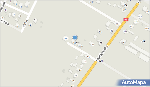 Rozprza, Piotrkowska, 53B, mapa Rozprza