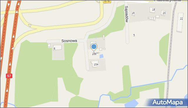 Ruda, Piaseczyńska, 10b, mapa Ruda