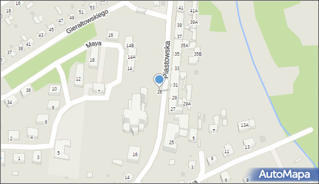 Ruda Śląska, Piastowska, 18, mapa Rudy Śląskiej