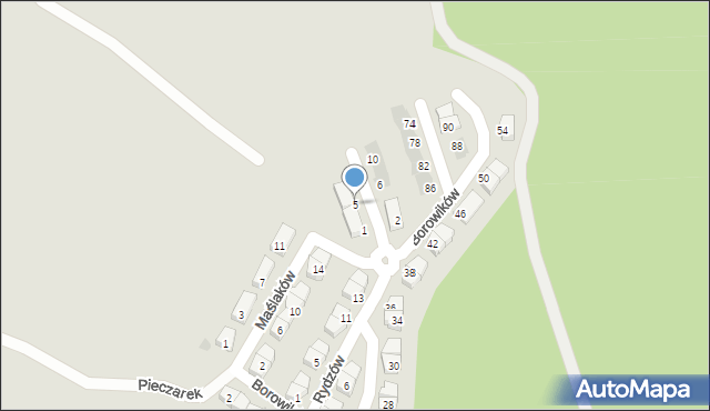 Ruda Śląska, Pieczarek, 5, mapa Rudy Śląskiej