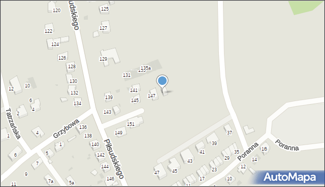 Ruda Śląska, Piłsudskiego Józefa, marsz., 147A, mapa Rudy Śląskiej