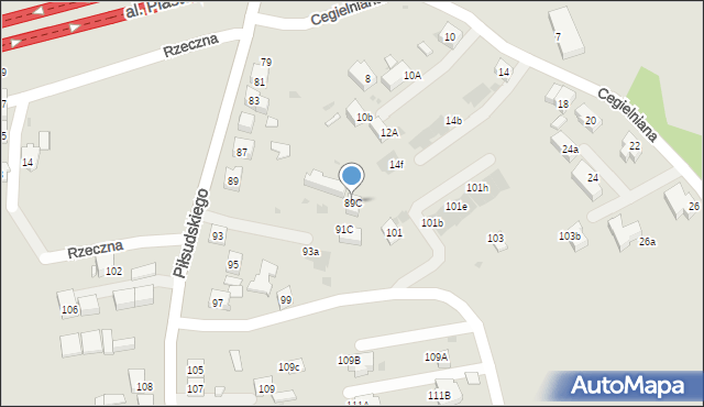 Ruda Śląska, Piłsudskiego Józefa, marsz., 89C, mapa Rudy Śląskiej