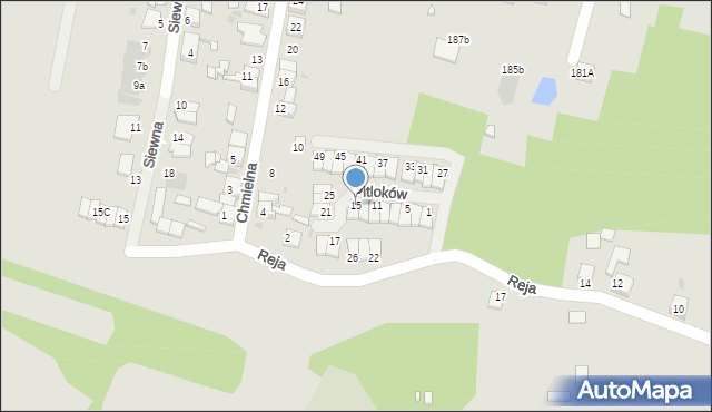 Ruda Śląska, Pitloków Stefanii i Emanuela, 15, mapa Rudy Śląskiej