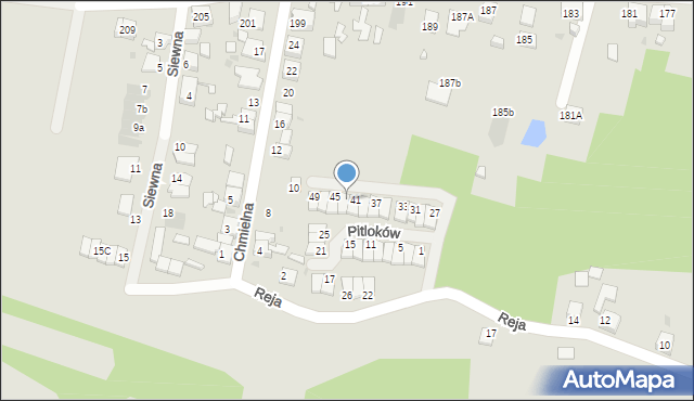 Ruda Śląska, Pitloków Stefanii i Emanuela, 43, mapa Rudy Śląskiej