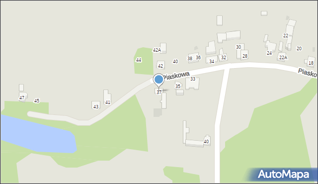 Ruda Śląska, Piaskowa, 37, mapa Rudy Śląskiej