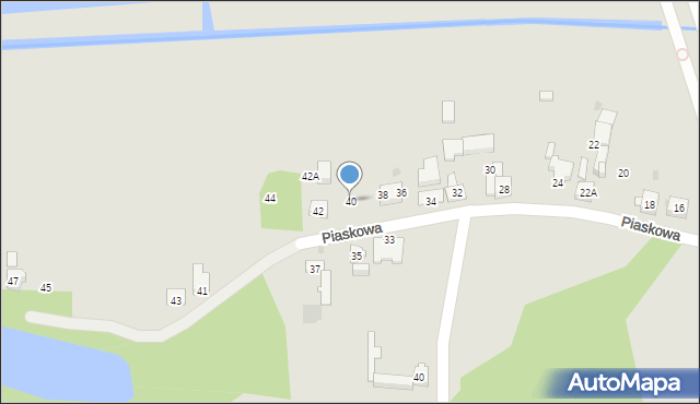 Ruda Śląska, Piaskowa, 40, mapa Rudy Śląskiej