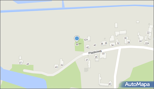Ruda Śląska, Piaskowa, 44, mapa Rudy Śląskiej