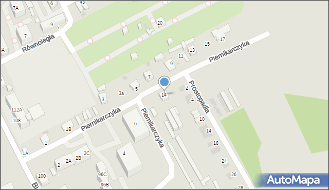 Ruda Śląska, Piernikarczyka, 14, mapa Rudy Śląskiej
