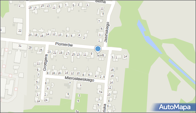 Ruda Śląska, Pionierów, 7, mapa Rudy Śląskiej