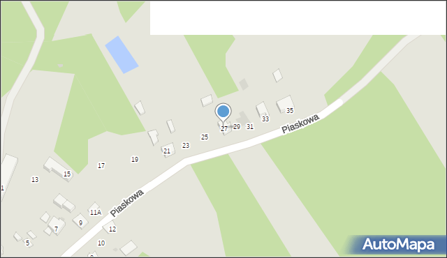 Rudnik nad Sanem, Piaskowa, 27, mapa Rudnik nad Sanem