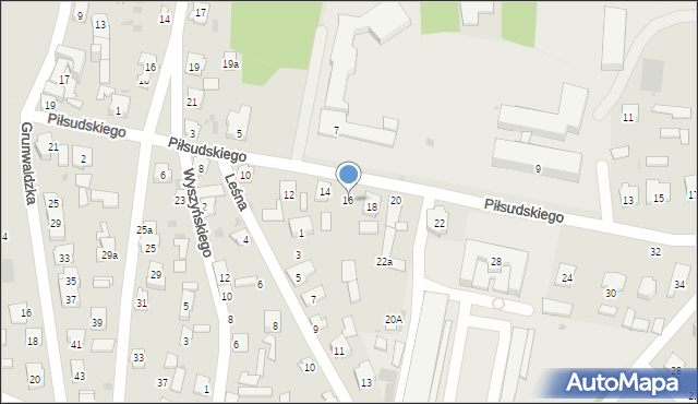 Rudnik nad Sanem, Piłsudskiego Józefa, marsz., 16, mapa Rudnik nad Sanem