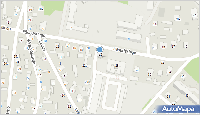 Rudnik nad Sanem, Piłsudskiego Józefa, marsz., 26, mapa Rudnik nad Sanem