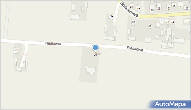 Rudno, Piaskowa, 15, mapa Rudno