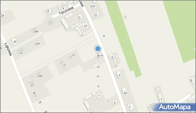 Rudzica, Piaskowa, 15, mapa Rudzica