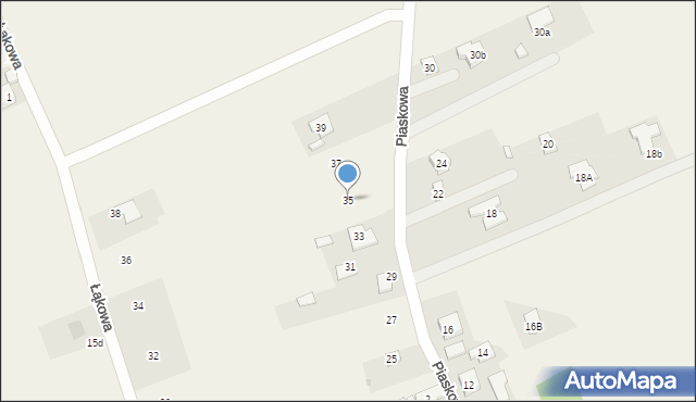 Rudzica, Piaskowa, 35, mapa Rudzica