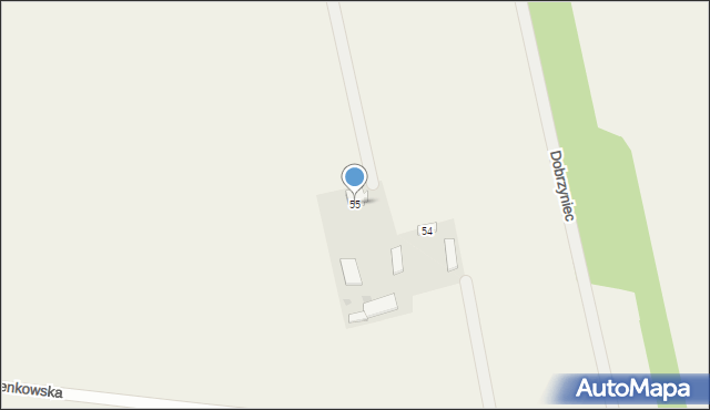 Rudzienko, Piaskowa, 55, mapa Rudzienko