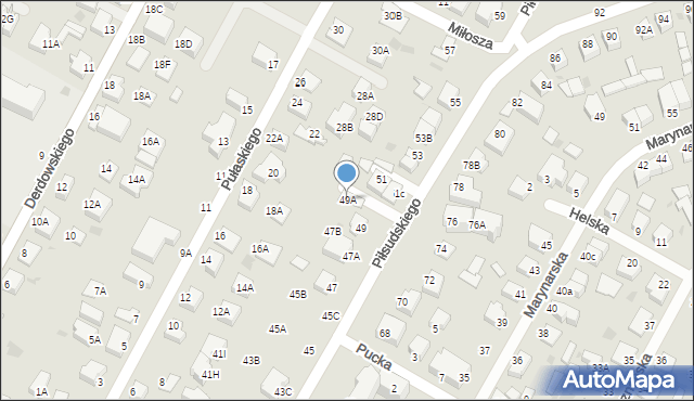 Rumia, Piłsudskiego Józefa, marsz., 49A, mapa Rumia