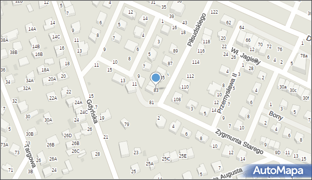 Rumia, Piłsudskiego Józefa, marsz., 83, mapa Rumia