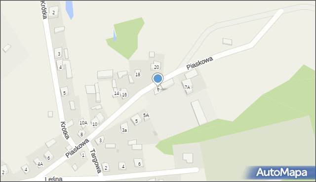 Rusiec, Piaskowa, 7, mapa Rusiec