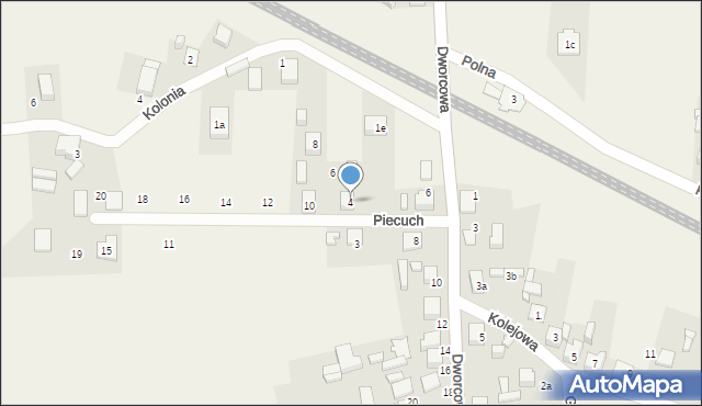 Rusinowice, Piecuch Joanny, 4, mapa Rusinowice