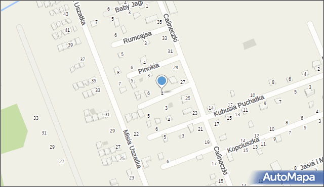 Rusinowo, Piotrusia Pana, 4, mapa Rusinowo