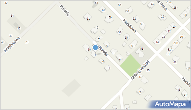 Rybienko Nowe, Pinokia, 8, mapa Rybienko Nowe