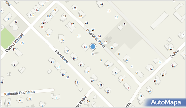 Rybienko Nowe, Piotrusia Pana, 11, mapa Rybienko Nowe