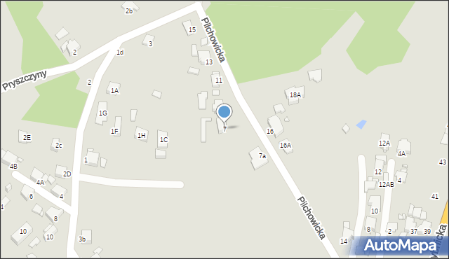 Rybnik, Pilchowicka, 7, mapa Rybnika