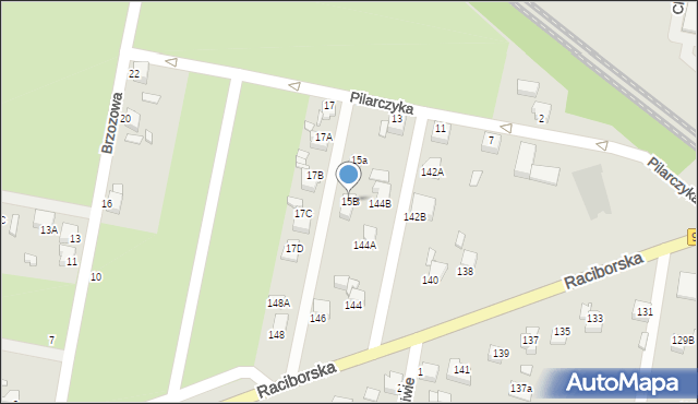 Rybnik, Pilarczyka Franciszka, 15B, mapa Rybnika