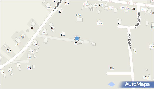 Rydułtowy, Piecowska, 55A, mapa Rydułtowy