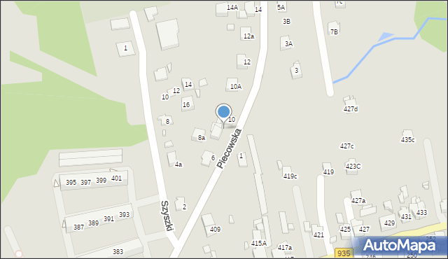 Rydułtowy, Piecowska, 8, mapa Rydułtowy