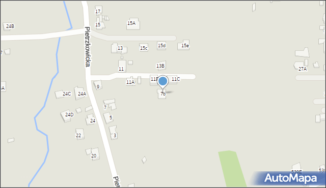 Rydułtowy, Pietrzkowicka, 7b, mapa Rydułtowy