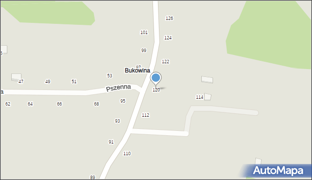 Ryglice, Piastowska, 120, mapa Ryglice