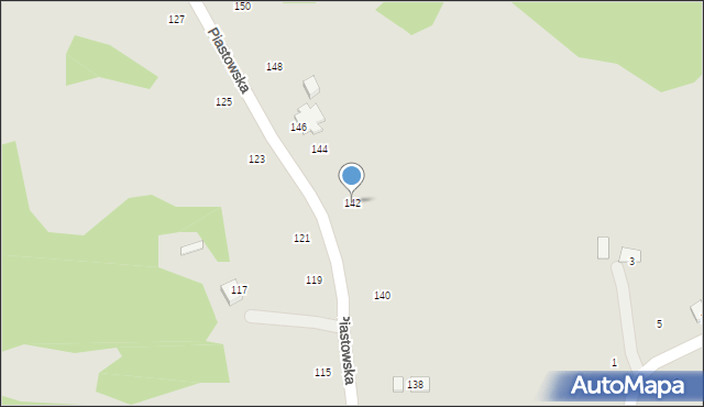 Ryglice, Piastowska, 142, mapa Ryglice