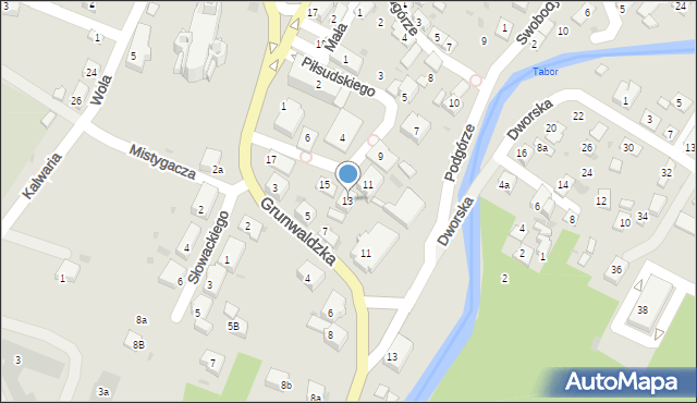 Rymanów, Piłsudskiego Józefa, marsz., 13, mapa Rymanów