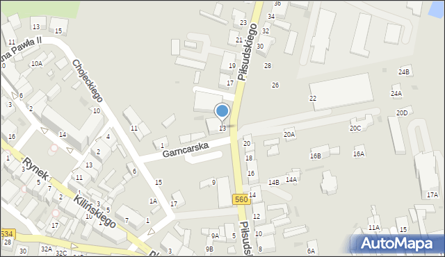 Rypin, Piłsudskiego Józefa, marsz., 13, mapa Rypin