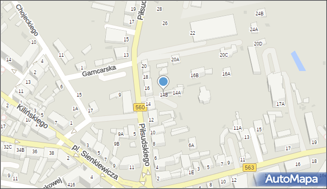 Rypin, Piłsudskiego Józefa, marsz., 14B, mapa Rypin