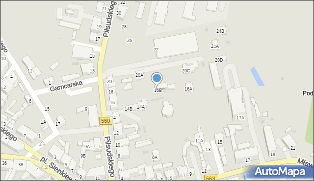 Rypin, Piłsudskiego Józefa, marsz., 16B, mapa Rypin